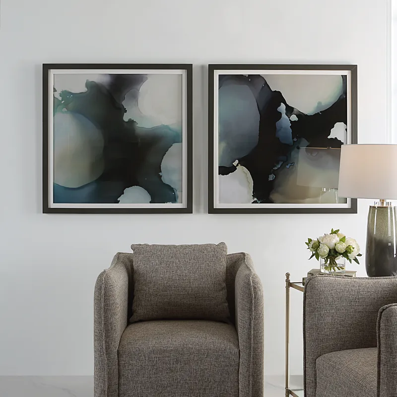 Telescopic Abstract Framed Prints, Set/2