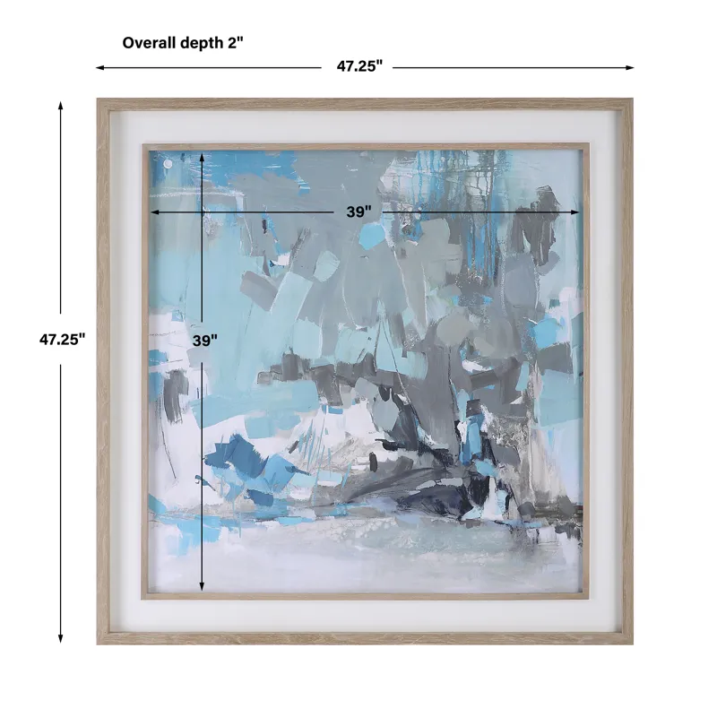 Misty Moonlight Abstract Framed Print