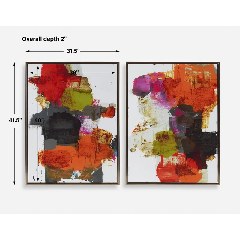 Tried And True Framed Abstract Art, S/2