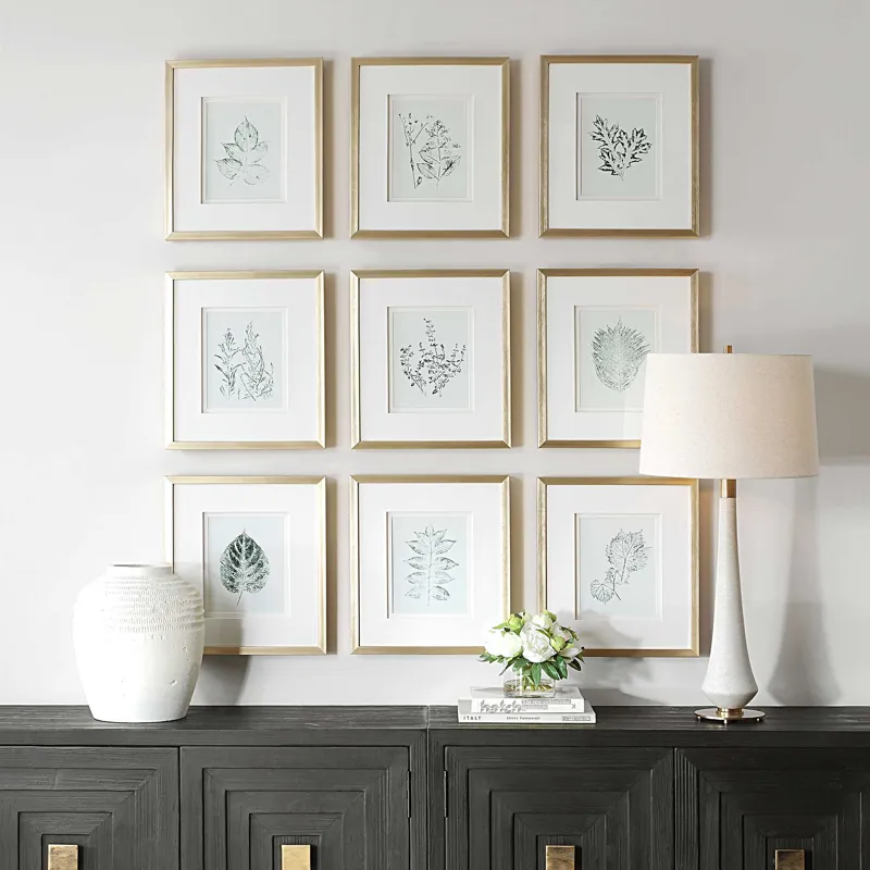 Nature\'s Script Framed Botanical Prints Set/9