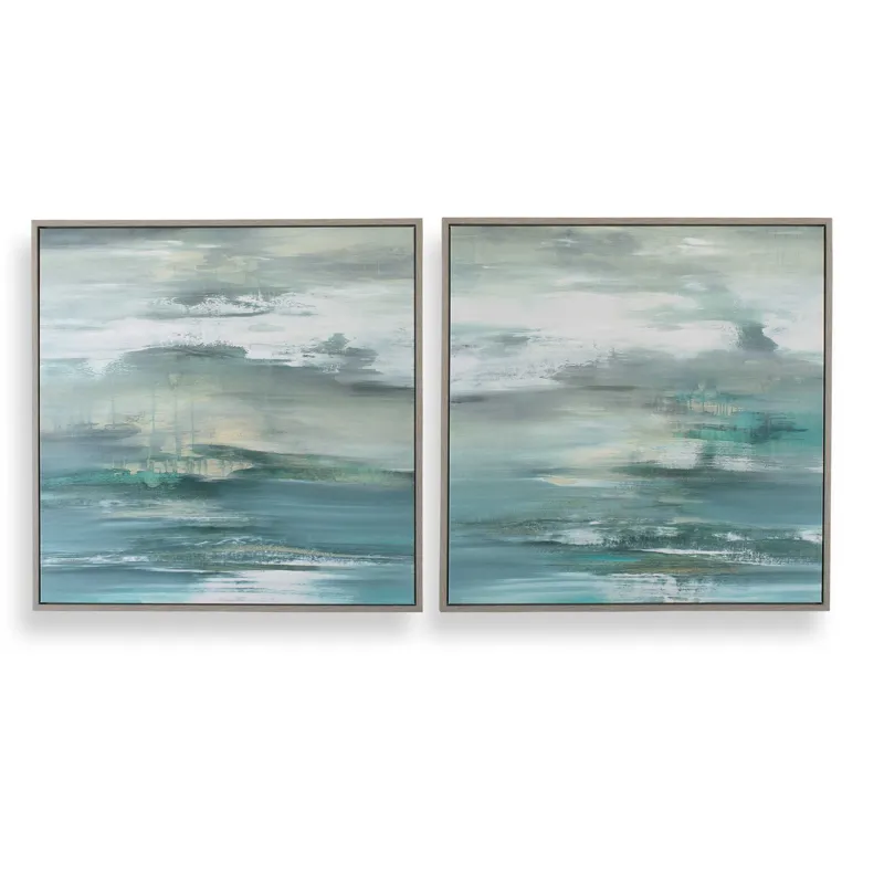 Tranquil State Of Mind Framed Canvases, S/2