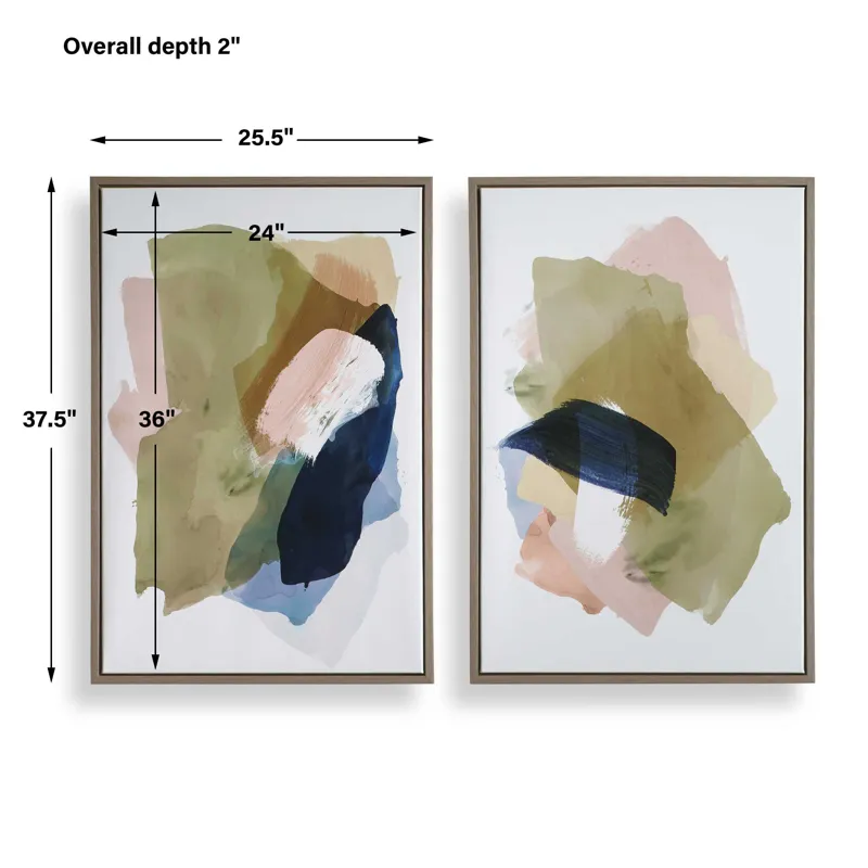 Abstract Afternoon Framed Canvases Set/2
