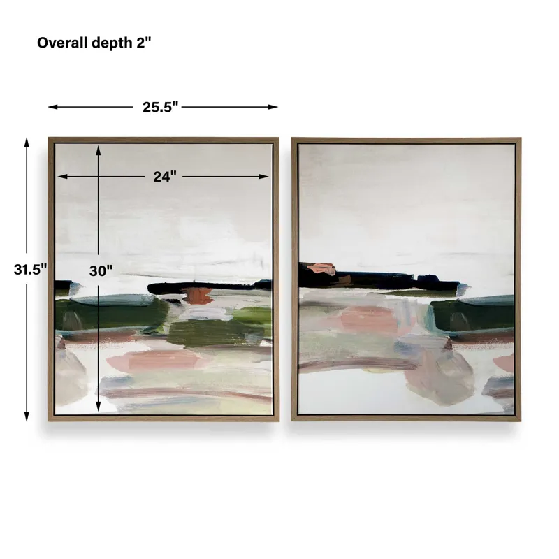 Just Peaking Framed Abstract Prints Set/2