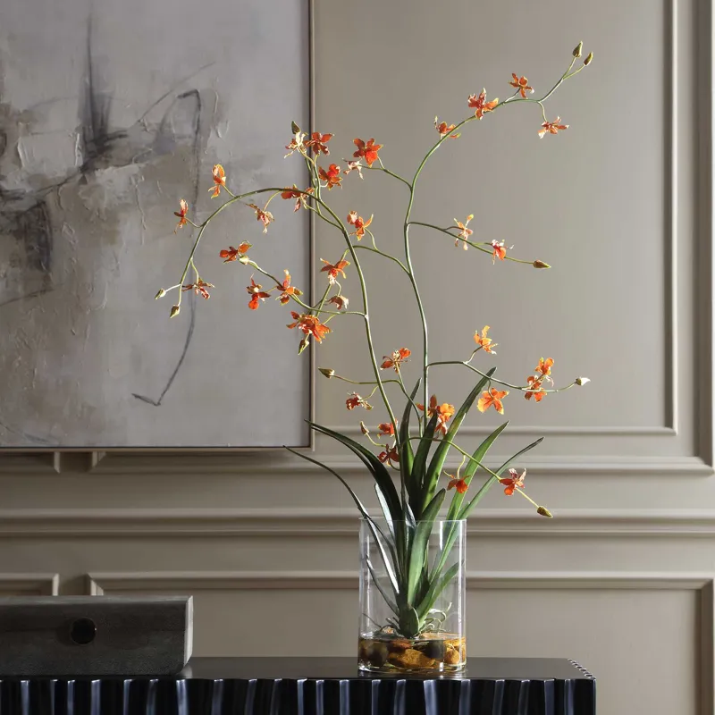 Dancing Orchid In Glass Vase