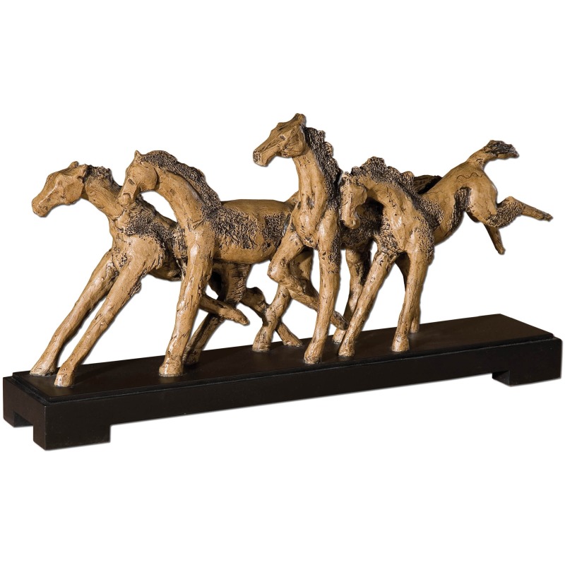 Wild Horses Sculpture 19452 by Uttermost at Blocker's Furniture