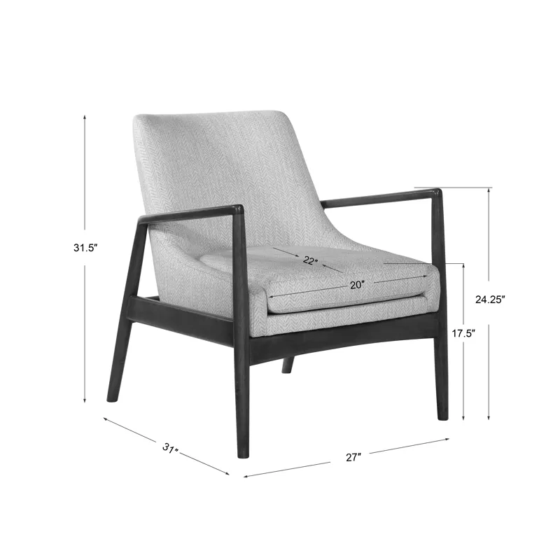 Bev White Accent Chair