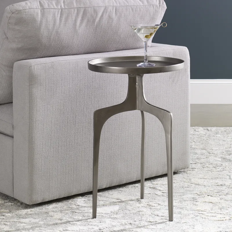 Kenna Nickel Accent Table