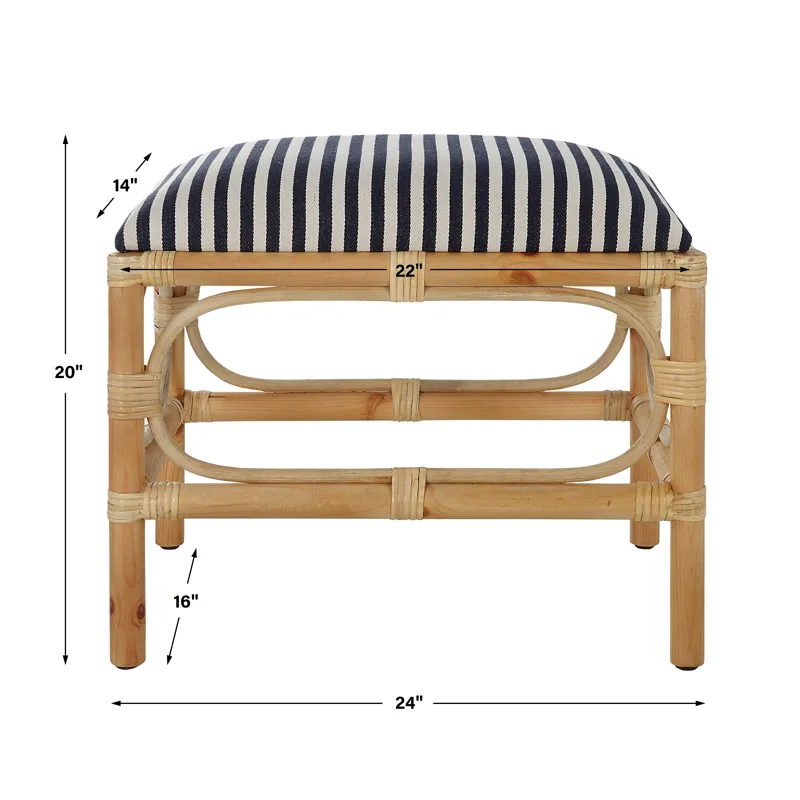 Laguna Small Striped Bench