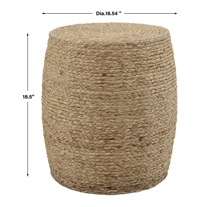 Resort Straw Accent Stool