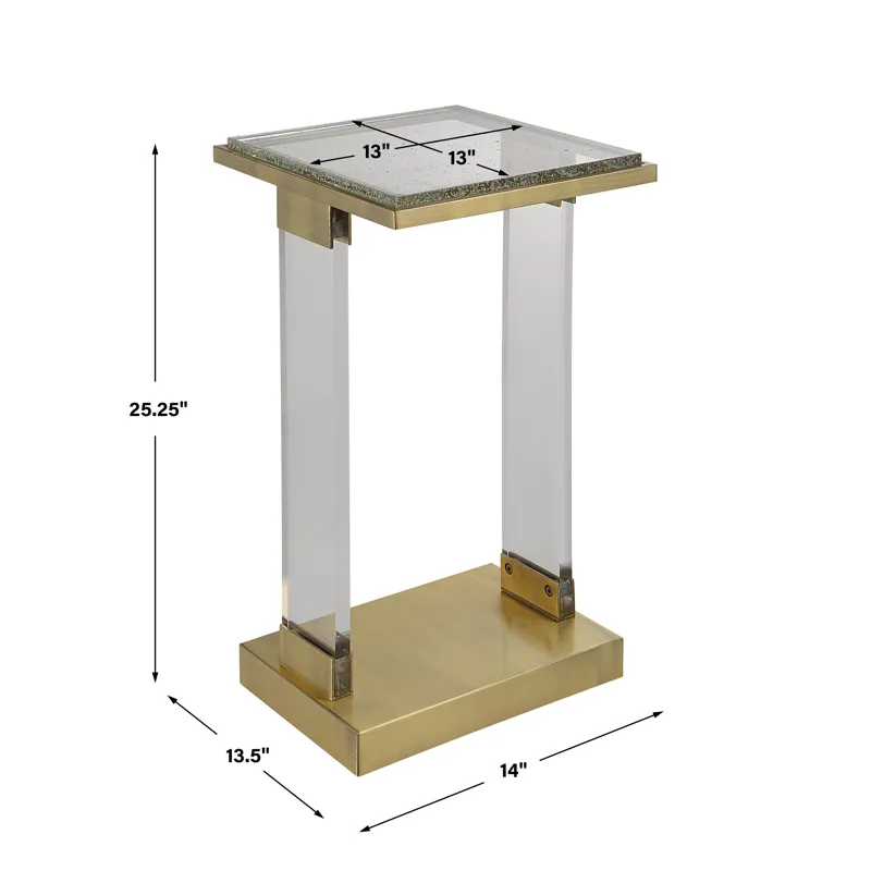 Muse Seeded Glass Accent Table