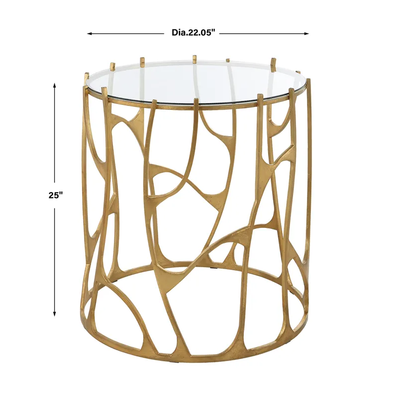 Ritual Round Gold Side Table