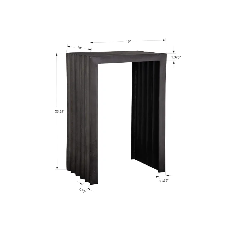 In The Groove Aluminum Accent Table
