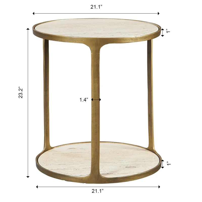 Clench Brass Side Table