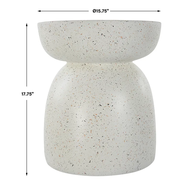 Inhale Cast White Accent Table