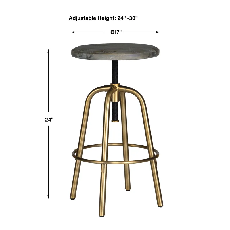 Revolve Brass Counter Stool