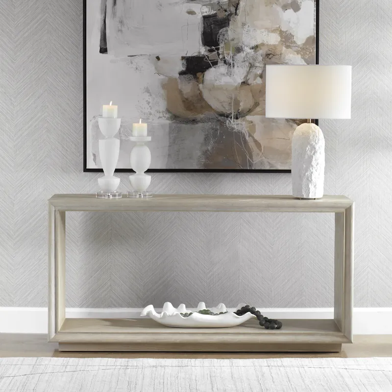 Prism Light Oak Console Table
