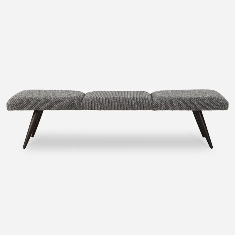 Bowtie Charcoal Fabric Bench