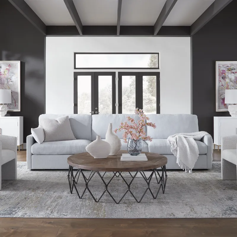 Refuge Cloud Blue Left Arm Facing Sofa