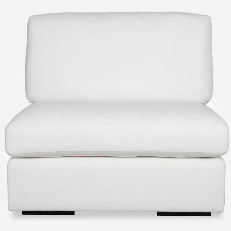 Refuge Armless Arctic White Sofa