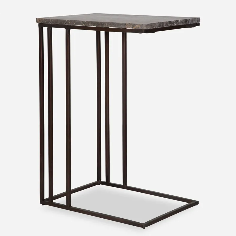 Theodore Travertine Accent Table