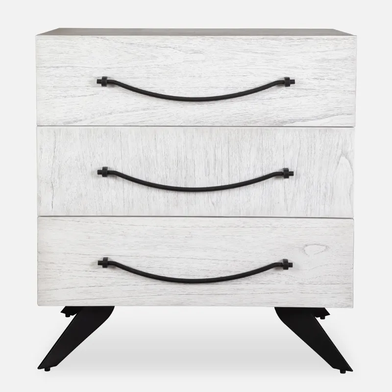 Vivi 3 Drawer White Chest