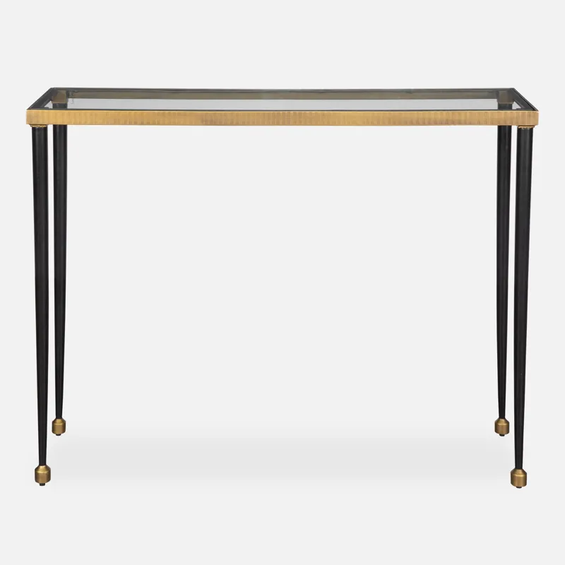 Stiletto Antique Gold Console Table