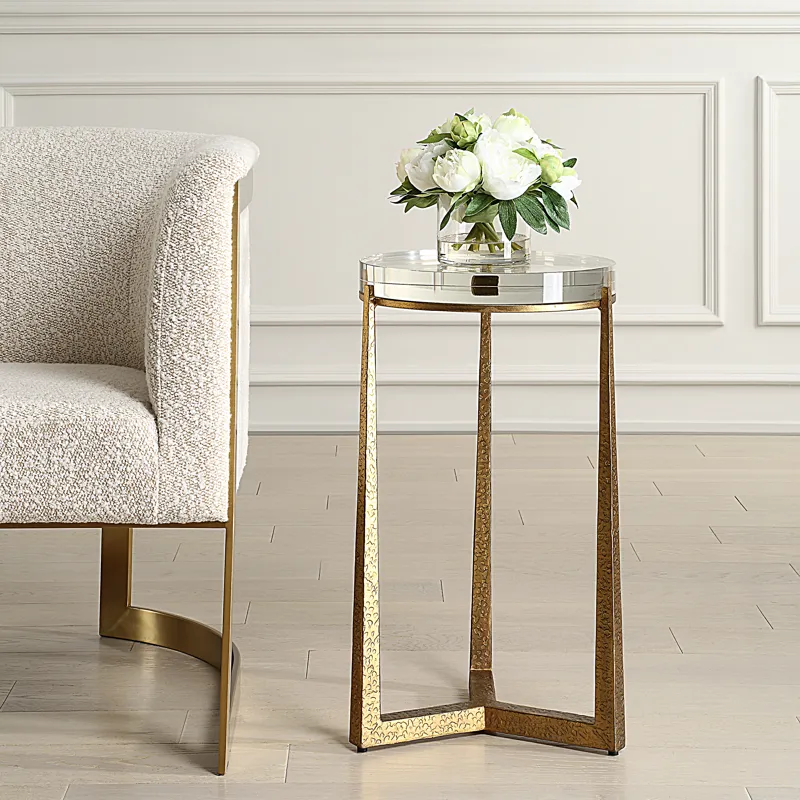 Midas Antique Gold Accent Table