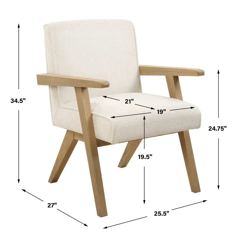 Blakely White Dining Arm Chair