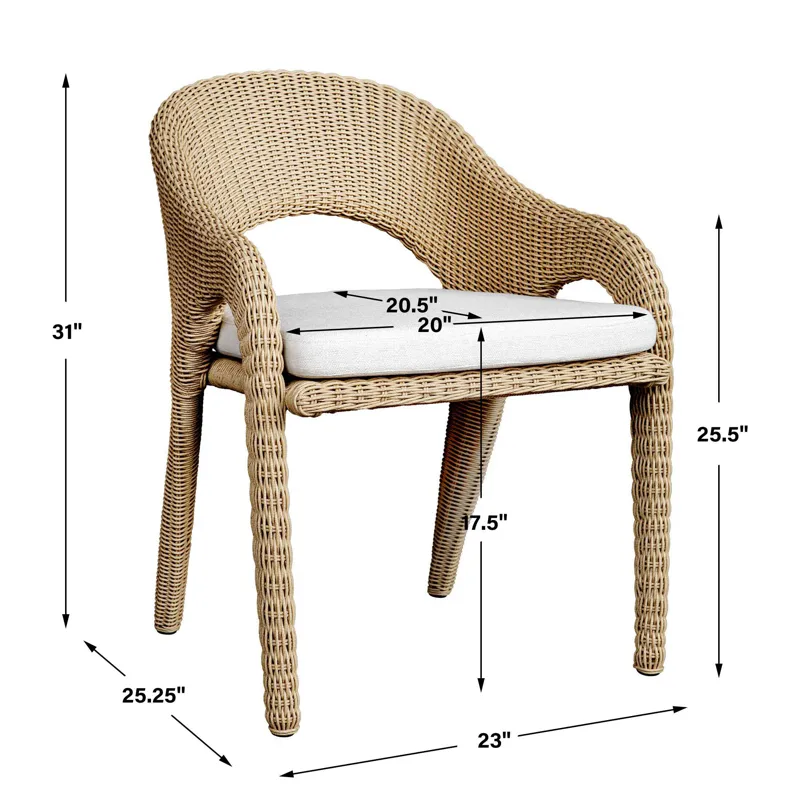 Kavali Outdoor Wicker Dining Armchair