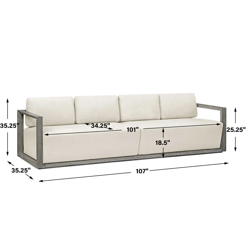 Remsen Outdoor Gray Sofa