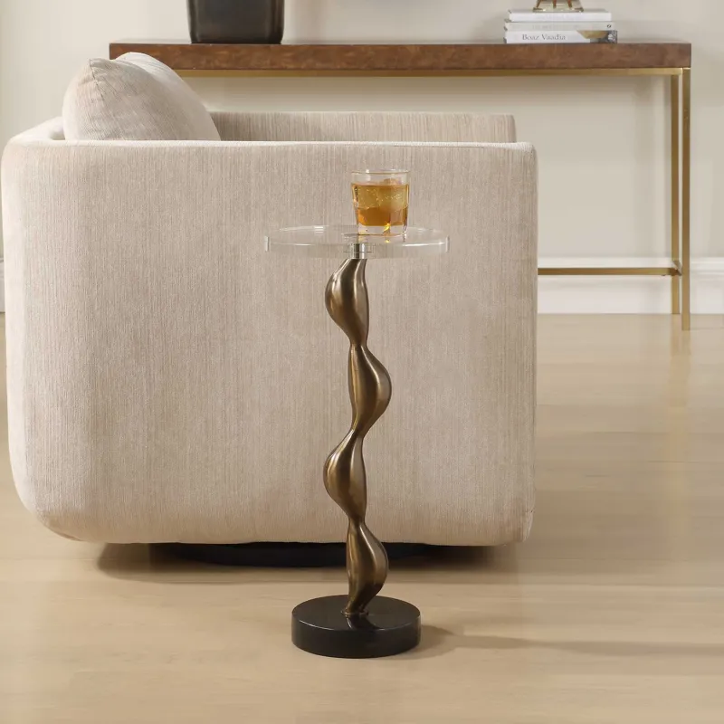 Remolino Bronze Drink Table
