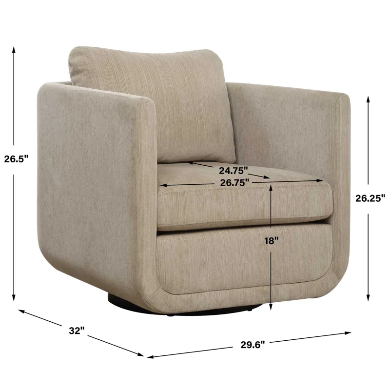 Abound Porcelain Swivel Chair