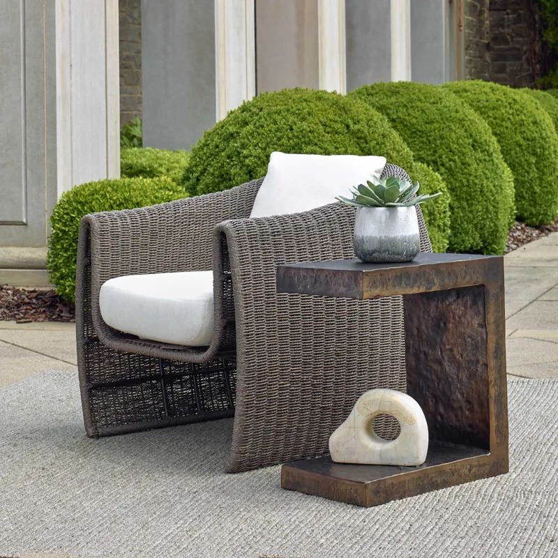 Obra Bronze Outdoor Side Table
