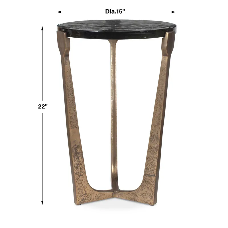 Bohdi Outdoor Brass Accent Table