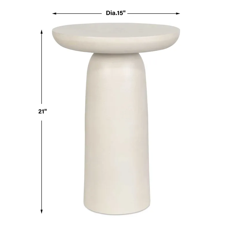 Joppa White Outdoor Accent Table