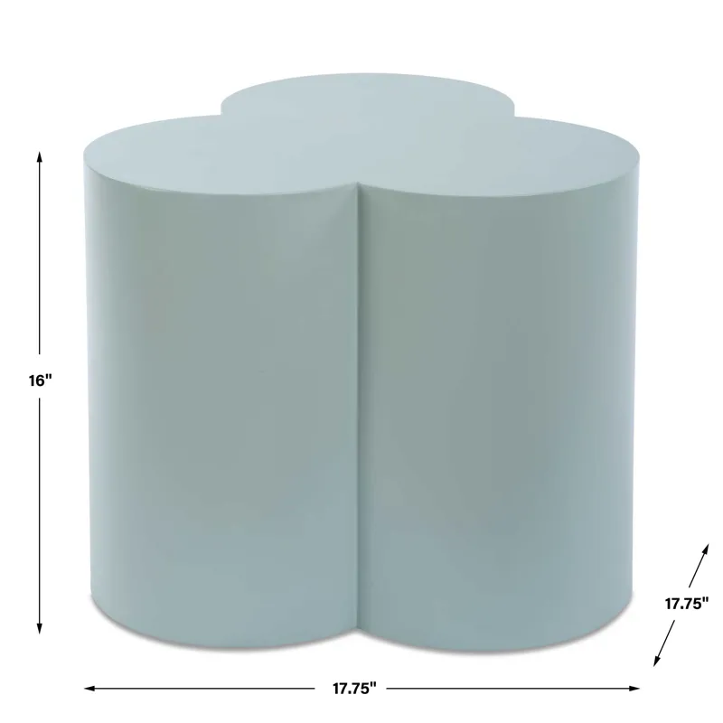 Beven Outdoor Light Blue Accent Table