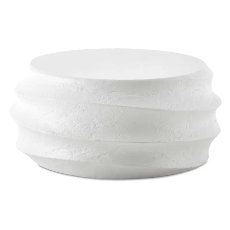 Winded Outdoor White Coffee Table