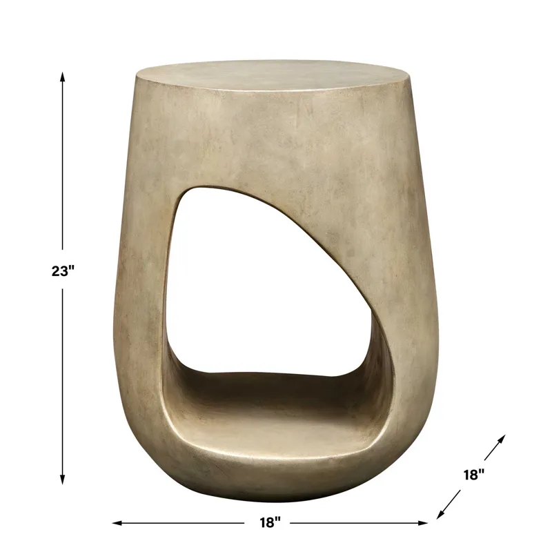 Lithos Gray Outdoor Accent Table