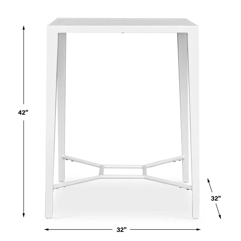 Montellano White Outdoor Bar Table