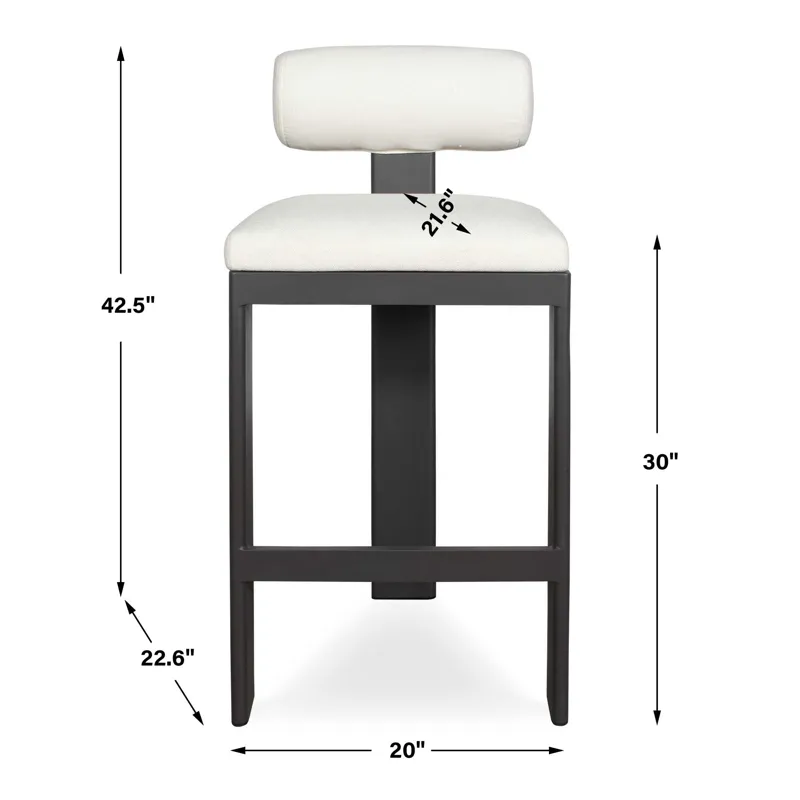 Bolster Back Outdoor Bar Stool