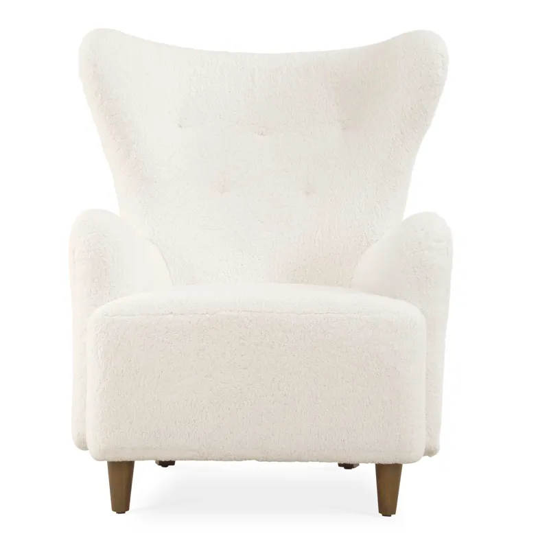 Ingel White Wingback Armchair