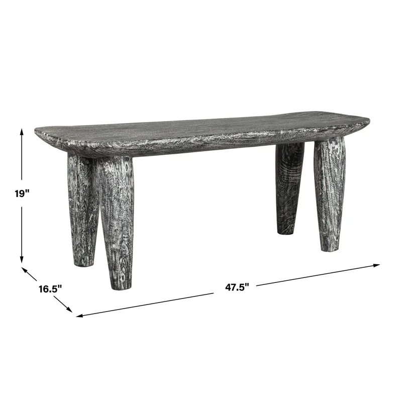 Fade To Black Wood Bench
