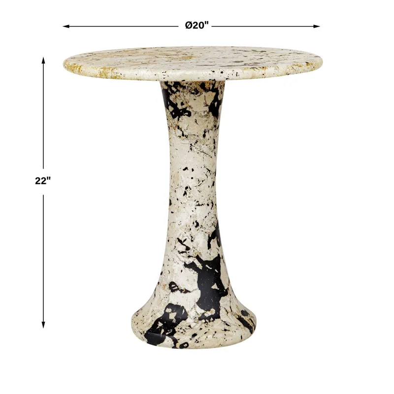Cadas Indoor-Outdoor Stone Side Table
