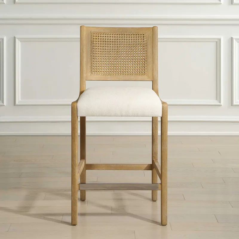 Interweave Coastal Rattan Counter Stool