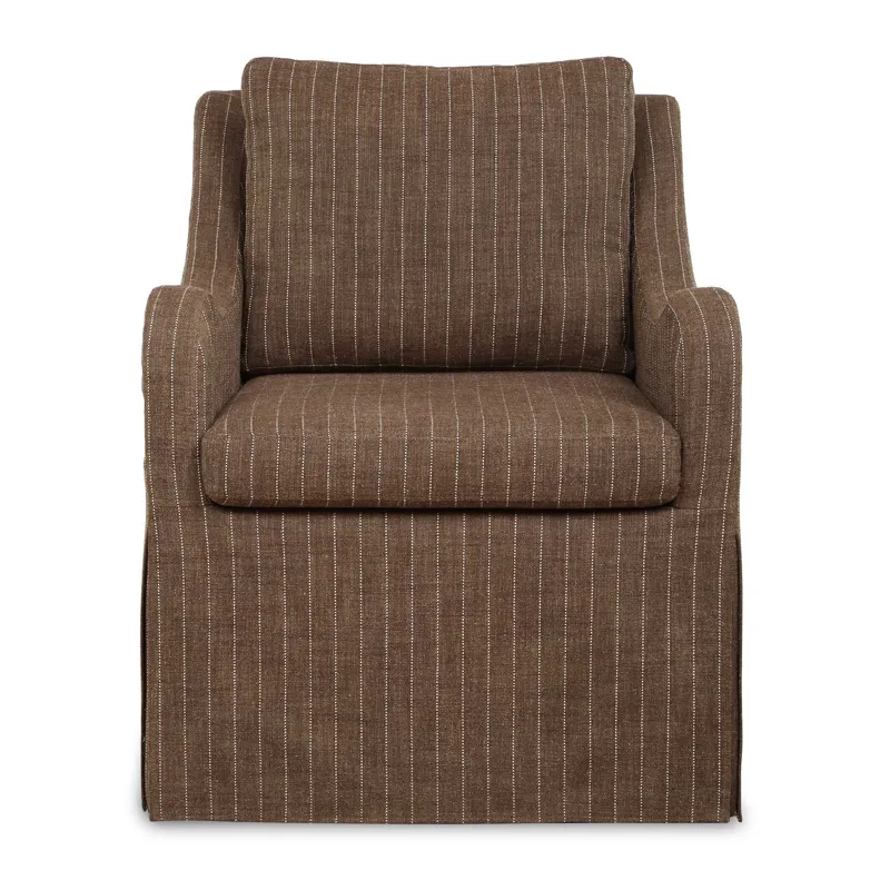 Luisa Pinstripe Swivel Chair