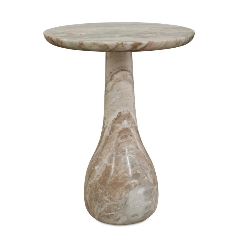 Shura Indoor-Outdoor Marble Accent Table