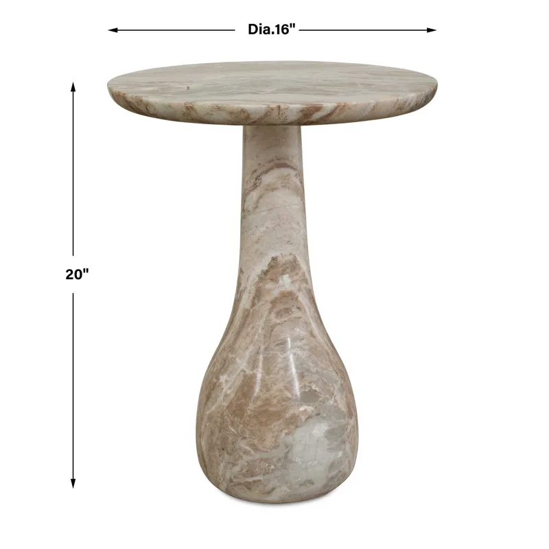 Shura Indoor-Outdoor Marble Accent Table