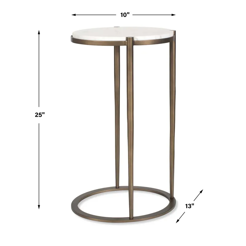 Mercier Round Marble Accent Table