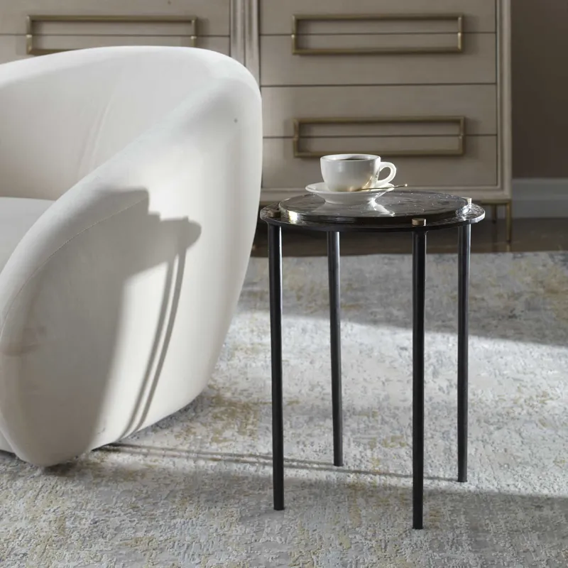 Kennington Round Glass Accent Table