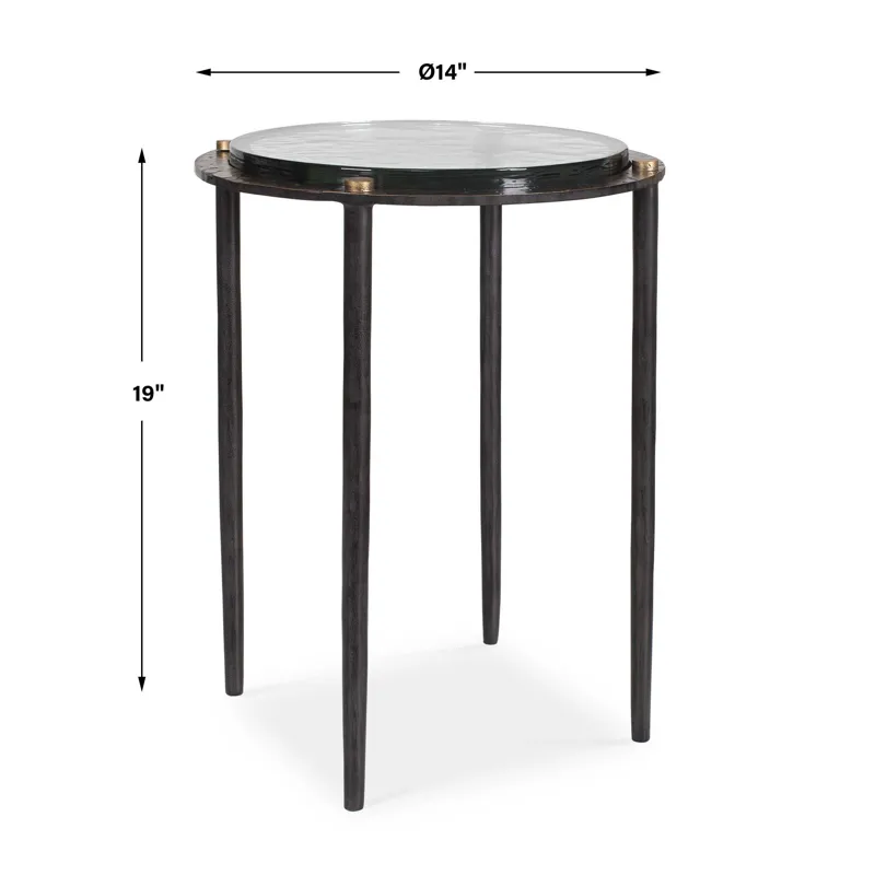 Kennington Round Glass Accent Table